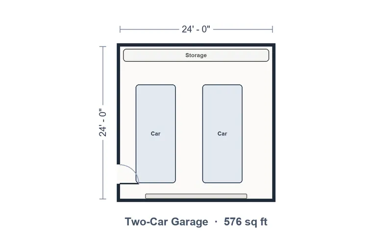 2 Car Garage Dimensions