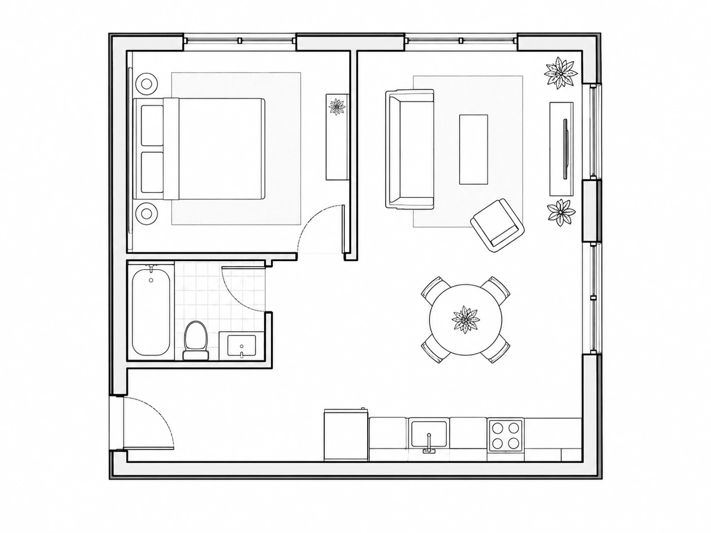 Before: 2D floor plan to 3D